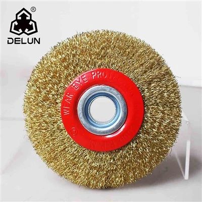 Crimped Flat Steel Wire Wheel Steel Brush